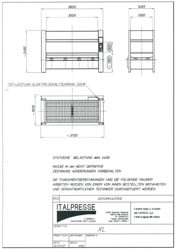 Italpresse Furnierpresse - gebraucht XL (10)