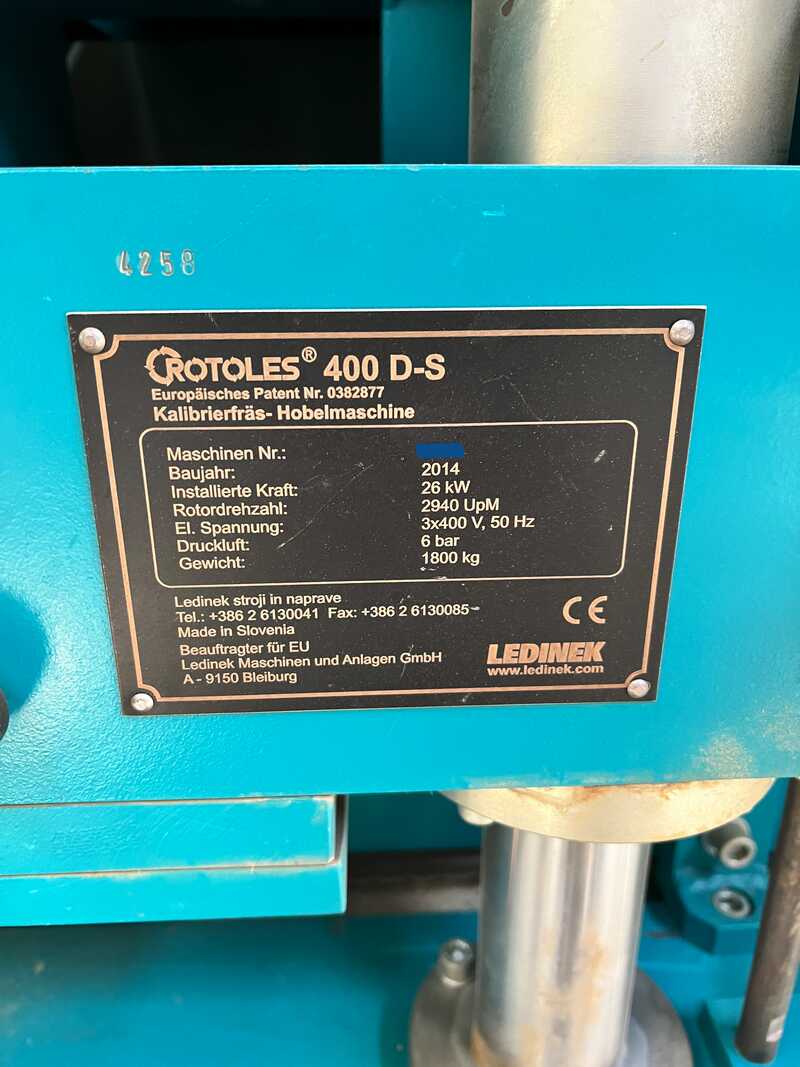 Ledinek Kalibrier-Fräsmaschine / Hobelmaschine für Parkett - gebraucht Rotoles 400 DS (5)