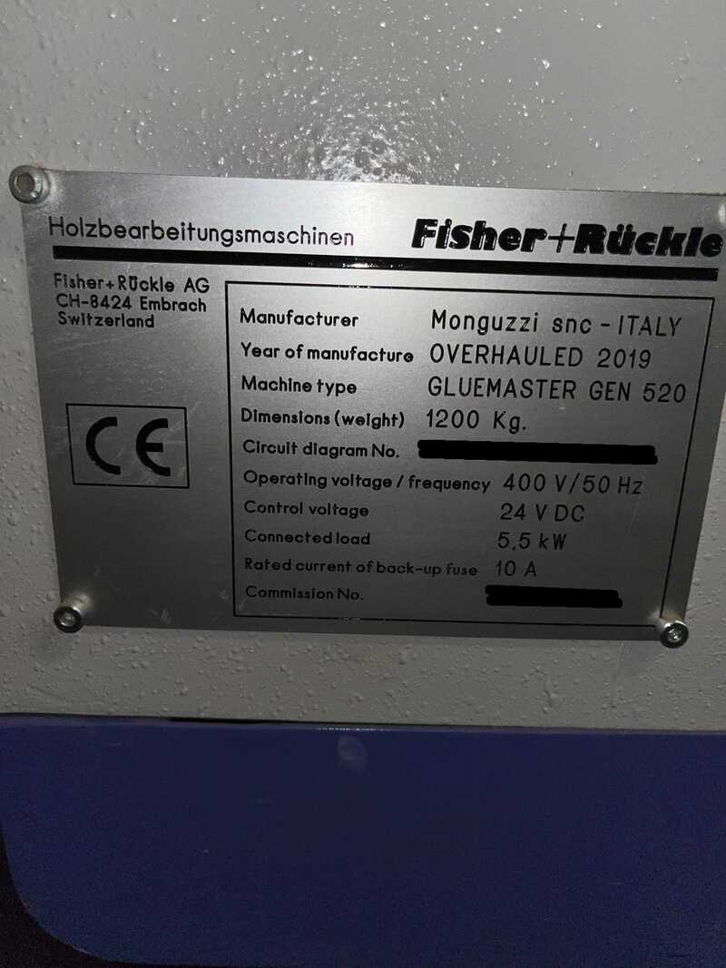 Fisher & Rückle / Monguzzi Doppelseitige Leimauftragmaschine für Furnierpakete - gebraucht Gluemaster GEN 520 (6)