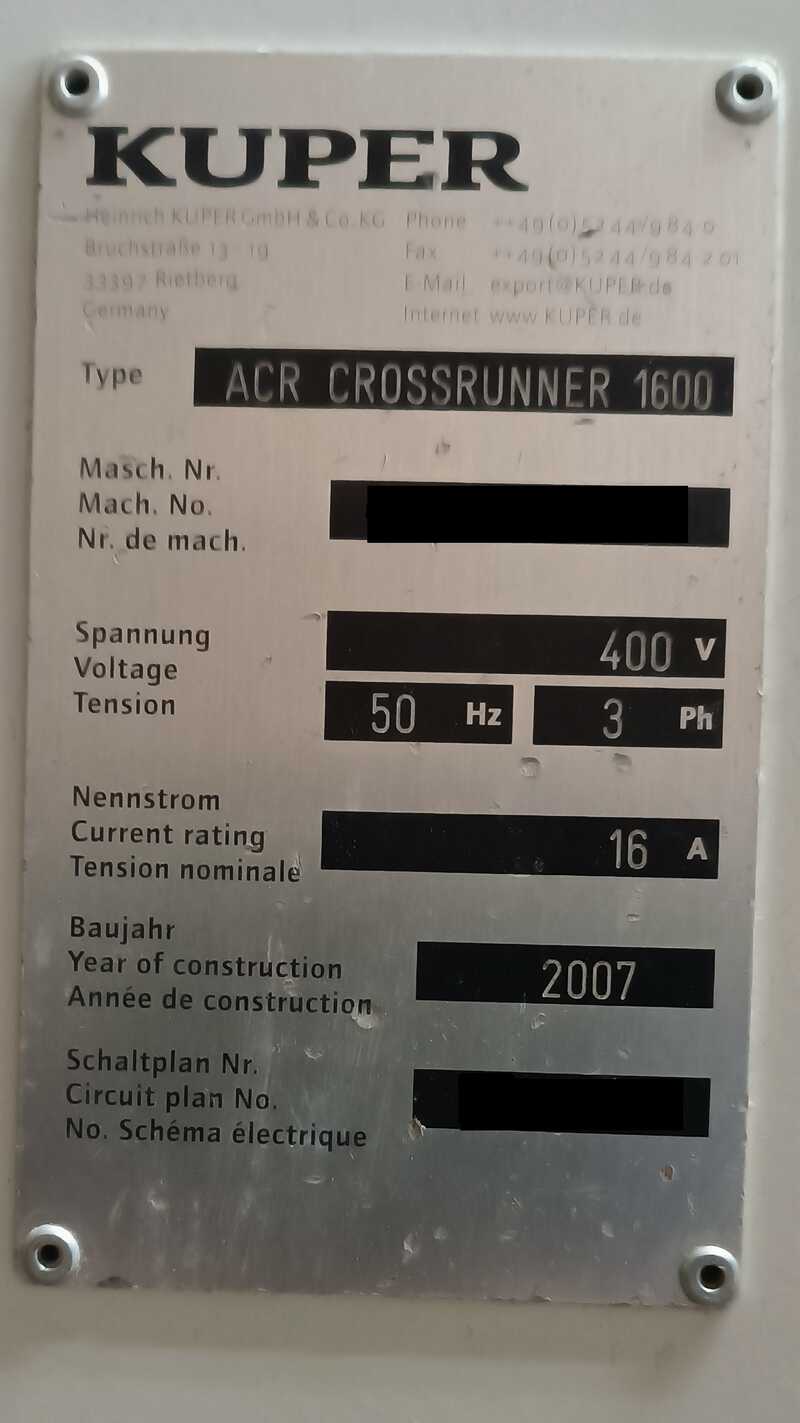 Kuper Furnierquerzusammensetzmaschine / Querzusammensetzmaschine - gebraucht ACR Cross Runner 1600 (5)