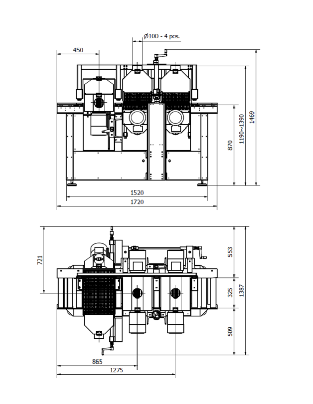 Alpha Brush Strukturier- und Schleifmaschine / Bürstmaschine 4-seitig - Neumaschine LS TSB (3)